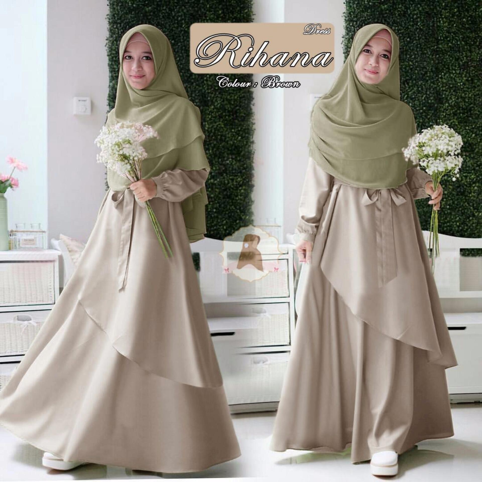 Wowkeren _ Busana Muslim/Maxi gamis muslim/Baju syarii / maxi dress Rihana