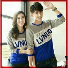 xavier couple LVNUO Baju Couple Stripe Two Tone - Navy / Kaos Oblong / Kaos Pasangan / Kaos Couple / Pakaian Kembar / Baju Muslim Wanita / Baju Muslim Pria / Couple / Kaos Oblong / Cotton Combed Pasangan