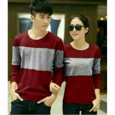 Xavier Couple Two tone Maroon Baju Couple / Kaos Oblong / Kaos Pasangan / Kaos Couple / Pakaian Kembar / Baju Muslim Wanita / Baju Muslim Pria / Couple / Kaos Oblong / Cotton Combed Pasangan