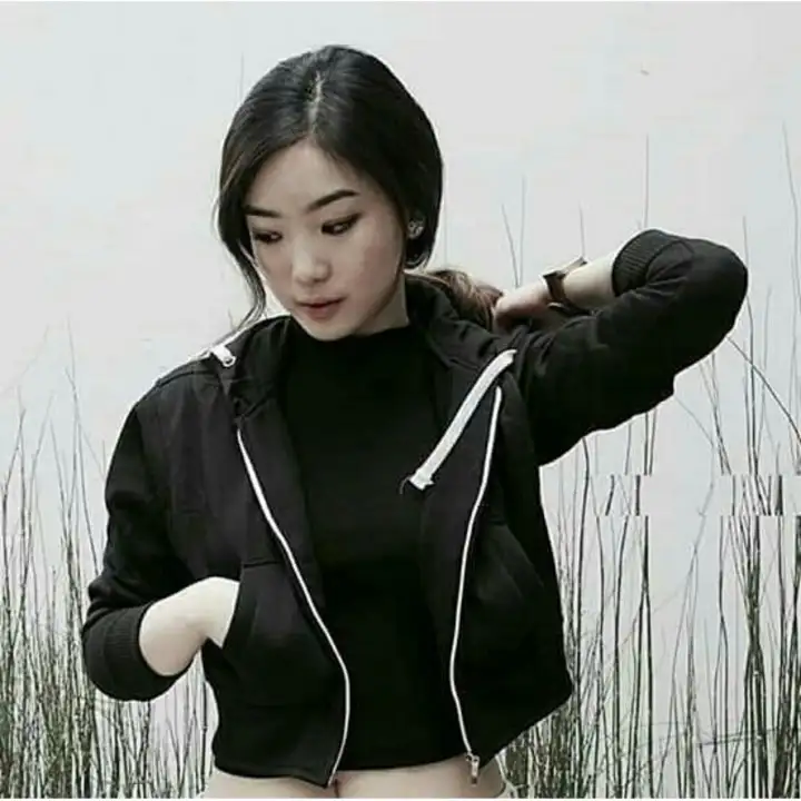 jaket hoodie crop