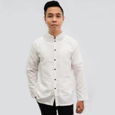 Xavier Kemeja Muslimin Pria Baju Koko Lengan Panjang / shanghai koko / baju Lebaran Hari Raya Pengajian / baju koko pria
