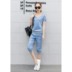 xavier setelan all Denim / setelan Jeans Wanita Premium / Baju Jamsuit jins Celana Kodok / Setelan (udhiga SEOUL) - Setelan Wanita /Jamsuit / Jamsuit Wanita / Celana Panjang / Celana Kodok / Baju setelan jeans