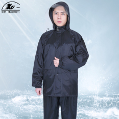 XD Setelan Jas Hujan Java ME Kain Oxford Orang Dewasa Sepeda Motor (Hitam) Baju Wanita Jaket Wanita