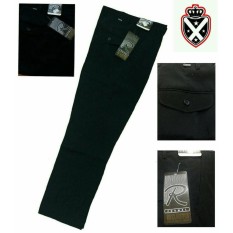 Xellano Celana Panjang Formal Pria Albert - Regularfit - Standart - Bahan Twist - Hitam