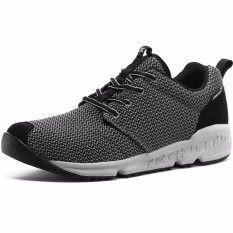 XIANG GUAN Menjalankan Sepatu Bernapas Unisex Outdoor Sports Cross Country Walking Jogging Sneakers-Abu-abu Gelap-Intl