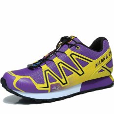 XIANG GUAN Menjalankan Sepatu Pria Outdoor Sneakers Sepatu Olahraga Berjalan Sepatu Jogging Sepatu Trendi-Ungu-Intl