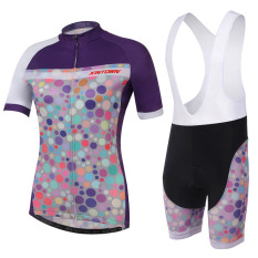 XINTOWN Wanita Olahraga Jersey Lengan Pendek untuk Bersepeda dan 3D Padded Celana Pendek-Internasional