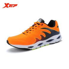 XTEP Brand Professional Sepatu Lari Pria Olahraga Sepatu 2016 Redaman Sepatu Lari Trail Athletic Mens Sneaker Lebar (Orange)-Intl