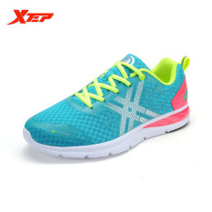 XTEP Asli Bermerek Sepatu Lari Sneakers untuk Pria dan Wanita Sepatu Olahraga Atletik 2016 Musim Panas Super Ringan Sepatu (biru) -Intl