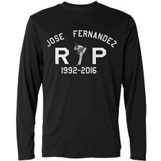 Y-CAXY Pria Jose Fernandez Rip Lengan Panjang T Kaus-Internasional