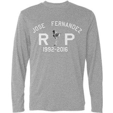 Y-CAXY Pria Jose Fernandez Rip Lengan Panjang T Kaus-Internasional
