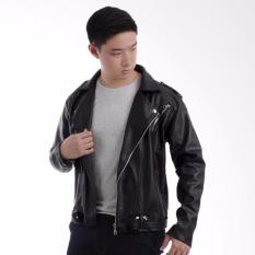 Y'nkers Merch Jaket Kulit Rock n Roll - Hitam