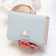 YADAS Dompet Kecil Wanita Dompet Kartu Korea Fashion Style Perempuan Baru (Biru-anak ayam)