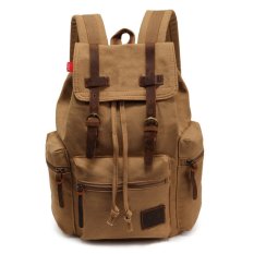 Kanvas Pria Vintage Ransel Tas Sekolah Tas Mendaki Dril YBC - Internasional