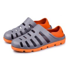 Kamu 1307_O Men's Leisure Berkualitas Tinggi dan Lunak Yg Dpt Dipakai Leisure Harian Lubang Sepatu (Oranye)-Intl