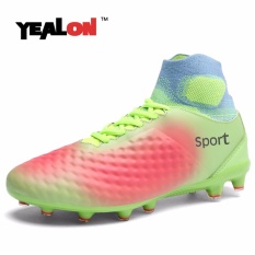 YEALON Football Boots Pria Sepatu Sepak Bola dengan Sock Boots Spike Futsal Cleat Chuteiras Superfly FG Anak-anak Sepatu Sepak Bola Anak-anak Gras -Intl