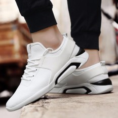 Yealon Putih Sneakers untuk Pria Modis Olahraga Sepatu Sepatu Kasual Pria Besar Size39-48 Hitam-Internasional