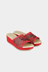 Yongki Komaladi Women Shoes Wedges Wedge Sandals Perempuan Sepatu Wedges Wedge Sandal Red Merah Diskon discount murah bazaar baju celana fashion brand branded