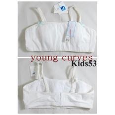 Young Curves Bra Miniset Tanpa Kawat Busa Tipis Katun Halus (putih)