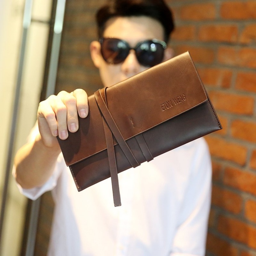 YSLMY Desain Merek Baru Korea Pria Clutch Cool Men Clutch Fashion Messenger Tas Tangan Tas Wanita Tas Kecil Tas Telepon -hitam-Intl