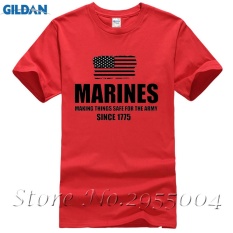 Yuandi DIY Marinir Military Army Men T-Shirt Desain Thanksgiving Day Custom Pendek T Kemeja Merah-Intl