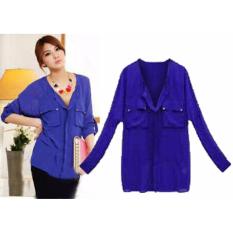 Yuki Fashion Blouse Belina - Biru 1 - Best Seller - Harga Grosir
