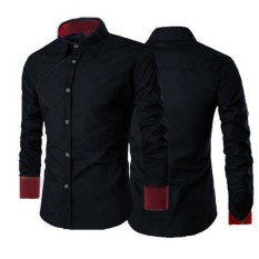 Yuki Fashion Kemeja Pria Willy Premium - Hitam 3 - Best Seller