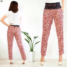 Yuki Fashion Pants Leopard - Merah