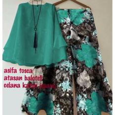 yuna-stelan kulot set kulot setelan baju muslim fashion hijab motif aneka