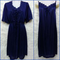 Yunyny Kimono Baju Tidur Sleepwear - Navy