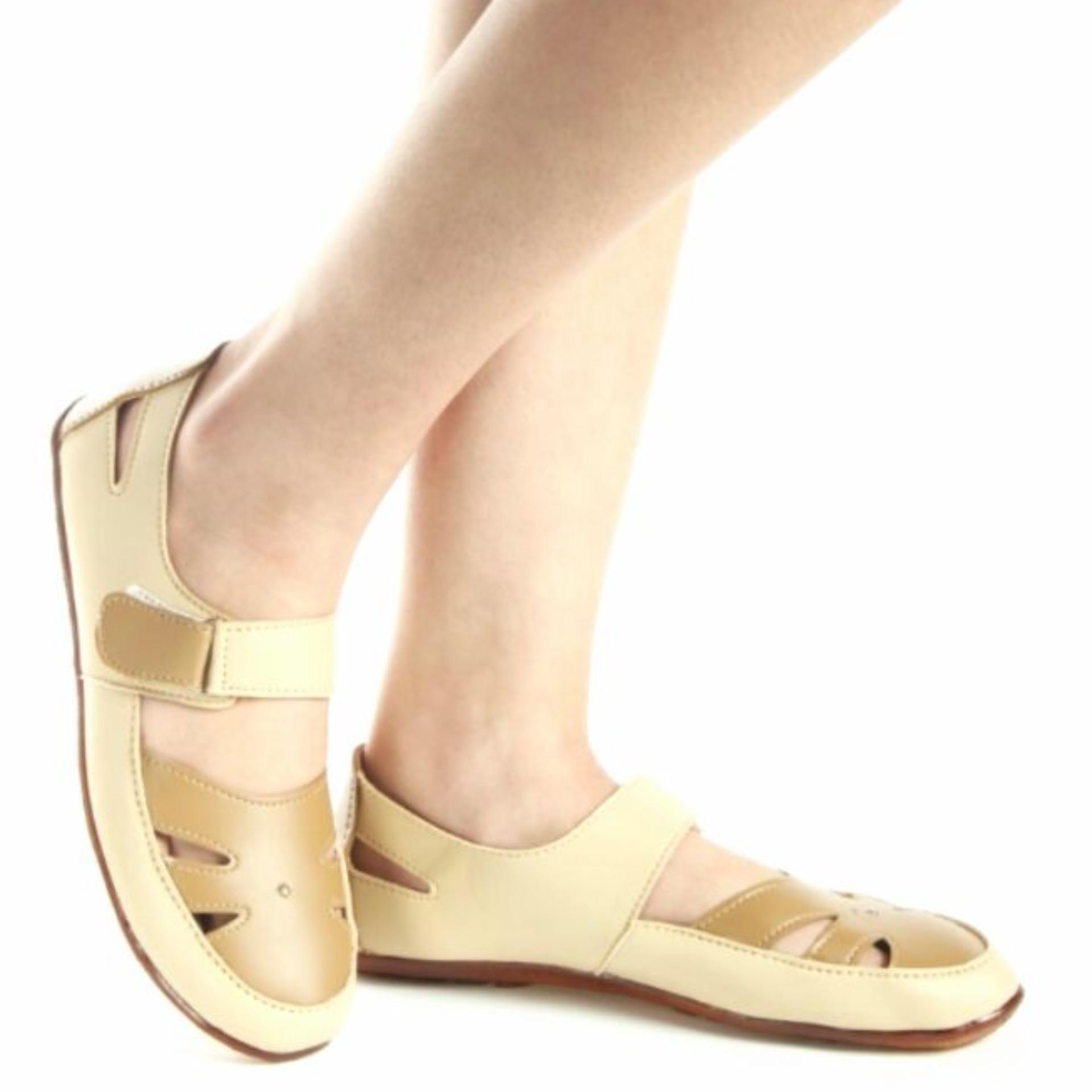 Everflow Sepatu Flat Casual Slip Wanita Denim Grey b Daftar Yutaka flat shoes cream jahe