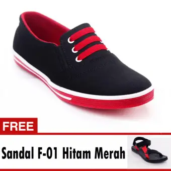 Yutaka Sepatu Kets Sneakers Hitam Merah Free Footage Sandal Pria F 01 Hitam Merah Ukuran 39 Lazada Indonesia