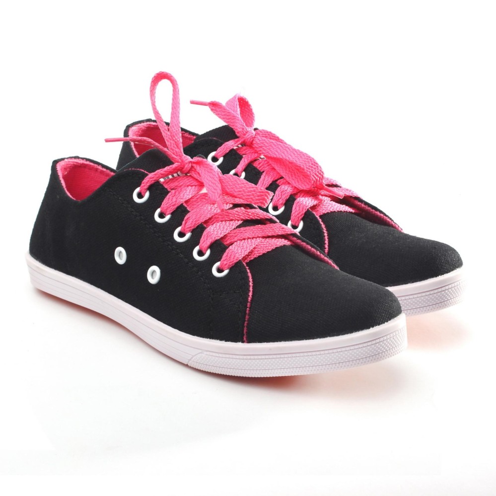 Yutaka Sepatu Kets Sneakers Hitam Pink