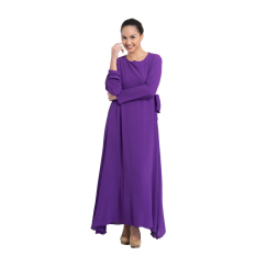 Zada Gamis Tie Maxi Dress - Ungu