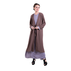 Zada Maxi Dress Basic Knot - Coklat / Abu