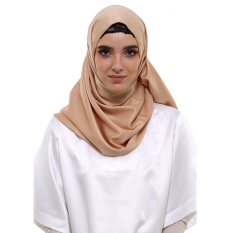 Zada Pashmina Satin Velvet - Coklat Muda