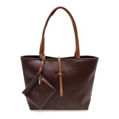 Zada Tote Bag with Mini Pouch - Cokelat.
