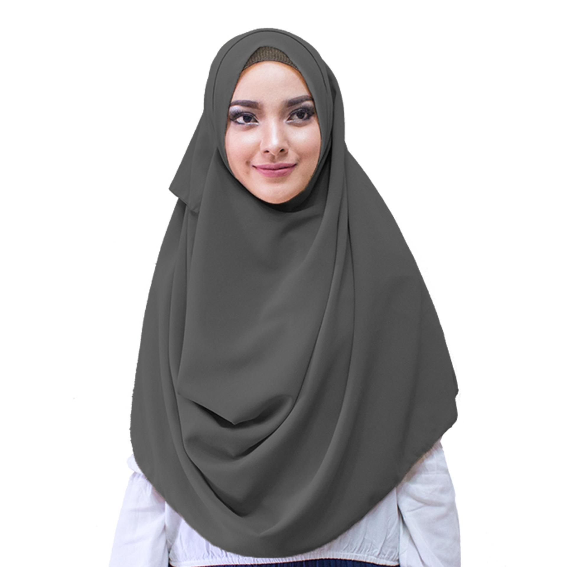 PRODUK TERLARIS Zaina Syari Hijab Kerudung Instan Warna Hitam