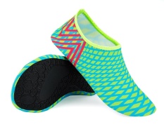 Zaitun Pantai Latihan Fisik Bernapas Anti-slip Sepatu Voli untuk Pria, Berenang Surf Yoga Dive Outdoor Sneaker (Biru Muda)-Intl