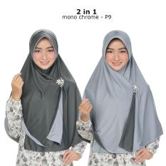 Zannah Hijab Jilbab Bolak Balik Dua Warna 2 in 1 Jumbo Syari Panjang Fashion Muslim Kerudung Instan Terbaru Model Sekarang Untuk Wanita Muslimah Jaman Now