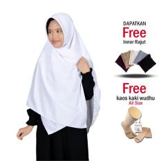 Zannah Hijab Jilbab Segi4 Wolfis Premium Segi Empat Persegi Jilbab Jumbo Syari Khimar Segi4 Termurah Paling Laris Atasan Dress Muslim Gamis Syari Jumbo Busui Freindly Jilbab Polos All Size 130cm Best Seller - Free Inner + Kaos kaki wudhu