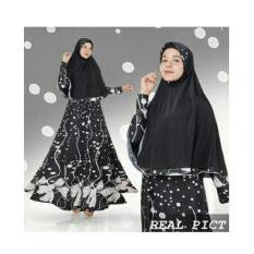 zaskia syari hitam pakaian hijab gamis muslim baju wanita