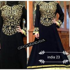 Zaviera - Baju Gamis Abaya Bordir India