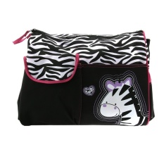 Zebra Pattern Multi-Function Large Capacity Baby Diaper ChangingpadTravel Mummy Bag Tote Handbag (Pink) - intl