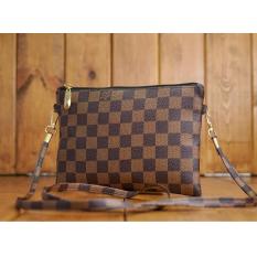 Zelig Official Dompet Selempang wanita motif kotak-kotak/Dompet import wanita-Dompet Handphone