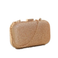 Zen Blossom Shinny Rhinestone Evening Clutch Tas Pesta - Gold