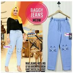Hana Fashion * CELANA JOGGER JEANS MEOW *