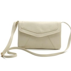 ZIKUF Candy Yang Populer Amplop Berwarna Sederhana dan Elegan Halus Panjang Span Single Shoulder Bag-Putih-Intl