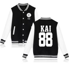 Zims Jaket Varsity Baseball EXO KAI Black