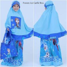 Ziya Mukena Anak Karakter Frozen Ice Castle Biru